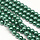 Top Quality Glasspearls 6mm Dark Green, strand 72 pieces
