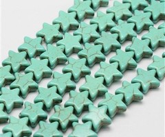 8 stuks Turquoise Ster Kralen 12mm