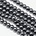 112* Top Quality Glasspearls 4mm Anthracite, strand 100 pieces