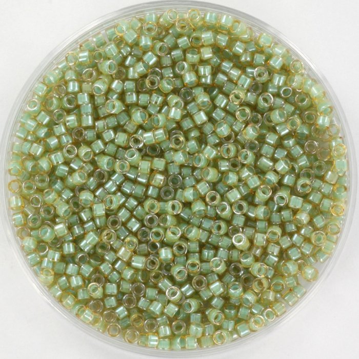 Miyuki Delica's 11/0 Luminous Asparagus Green, 7.2 grams