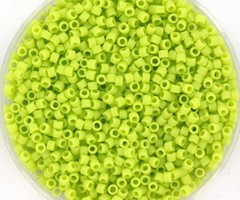 Miyuki Delica's 11/0 Opaque Matte Chartreuse, 7.2 gram