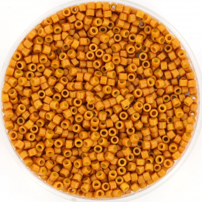 Miyuki Delica's 11/0 Opaque Dyed Pumpkin, 5 gram