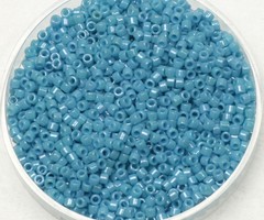 Miyuki Delica's 11/0 Opaque Luster Medium Turquoise Blue, 5 gram