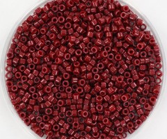 Miyuki Delica's 11/0 Opaque Dyed Maroon, 5 gram