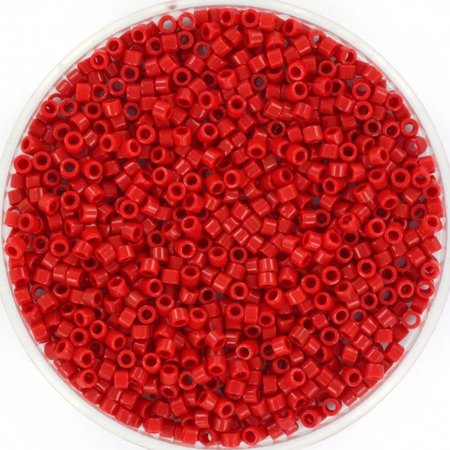 Miyuki Delica's 11/0 Opaque Red, 5 grams