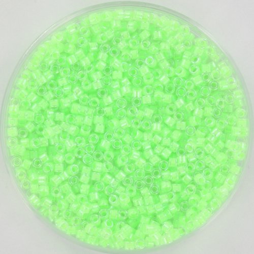Miyuki Delica's 11/0 Luminous Mint Green, 5 grams 