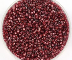 Miyuki Delica's 11/0 Cranberry Lined Crystal Crystal, 5 grams