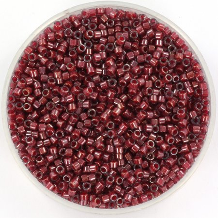 Miyuki Delica's 11/0 Cranberry Lined Luster Crystal, 5 gram