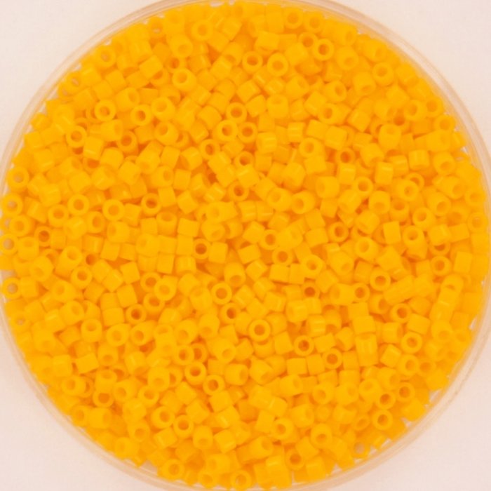 Miyuki Delica's 11/0 Opaque Canary, 7.2 grams
