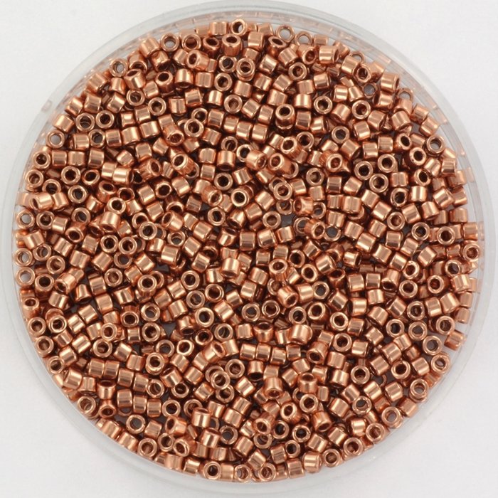 Miyuki Delica's 11/0 Plated Copper, 5 gram