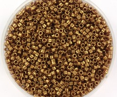 Miyuki Delica's 11/0 Gold Luster Dark Topaz, 7.2 gram