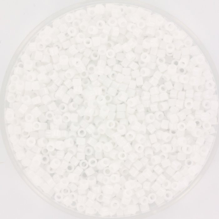 Miyuki Delica's 11/0 Opaque White, 5 grams