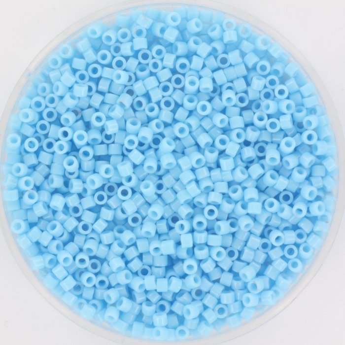 Miyuki Delica's 11/0 Opaque Turquoise Blue, 7.2 grams