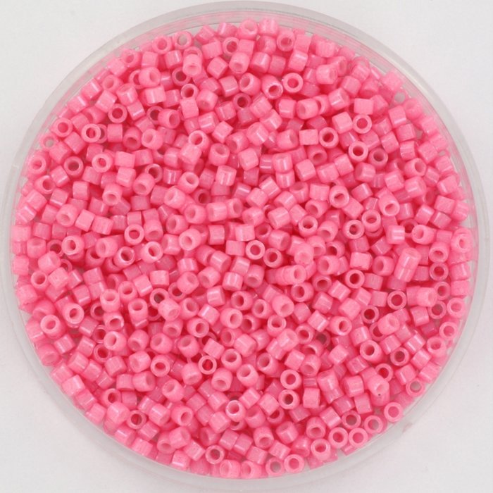 Miyuki Delica's 11/0 Duracoat Opaque Dyed Carnation Pink, 7.2 gram