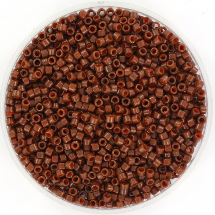 Miyuki Delica's 11/0 Duracoat Opaque Dyed Cognac, 5 gram