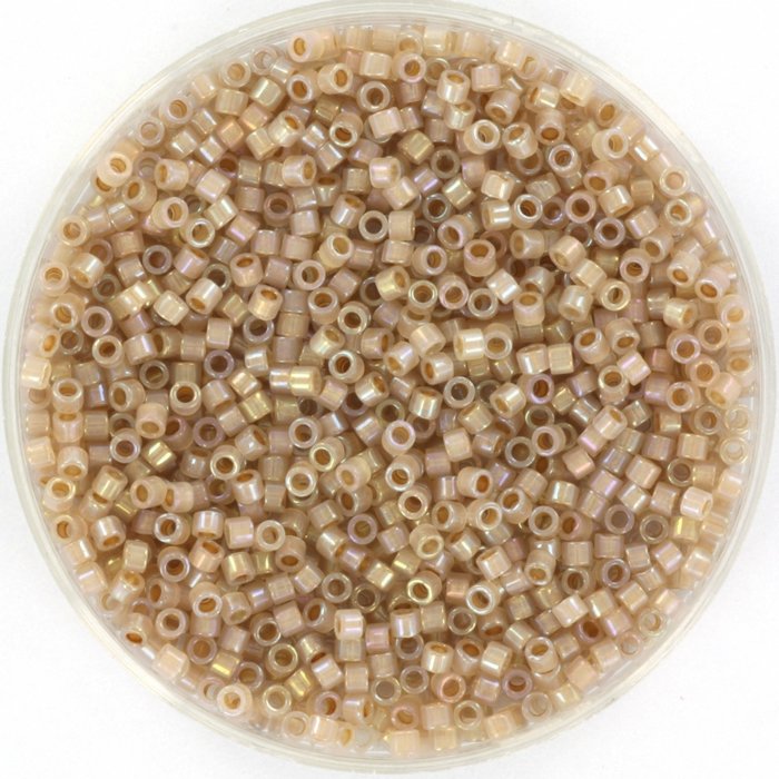 Miyuki Delica's 11/0 Beige Lined Opal Ab, 5 gram