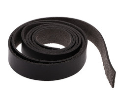 60cm Echt Leer DQ 10mm Zwart
