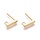 4 pieces Stainless Steel Stud Earring Bar Golden 10x2mm - A26