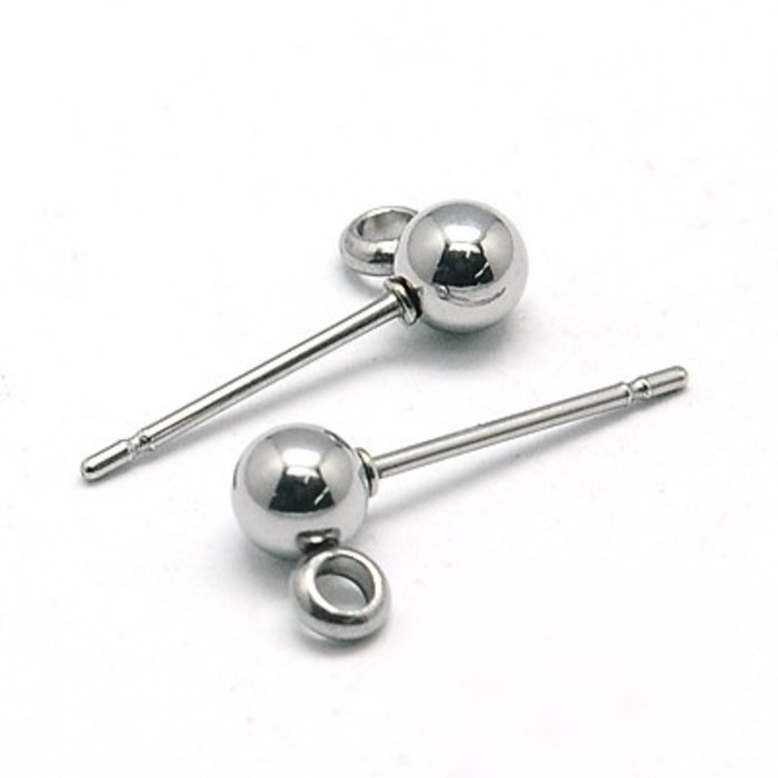 8 stuks Stainless Steel Studs Oorbel 15x4mm