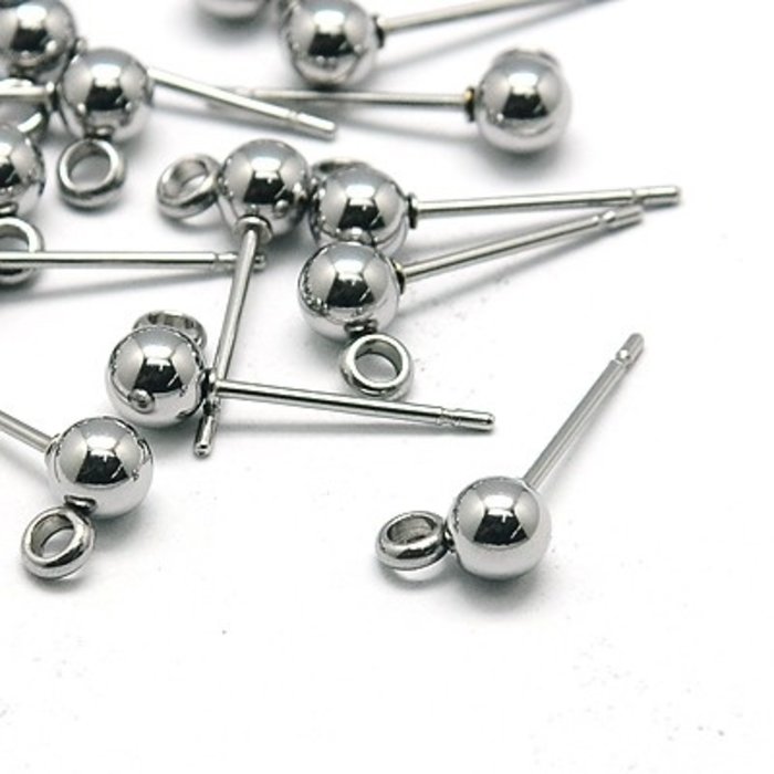 8 pieces Stainless Steel Stud Earring 15x4mm