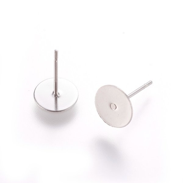 20 pieces Stainless Steel Stud Earring for Cabochon