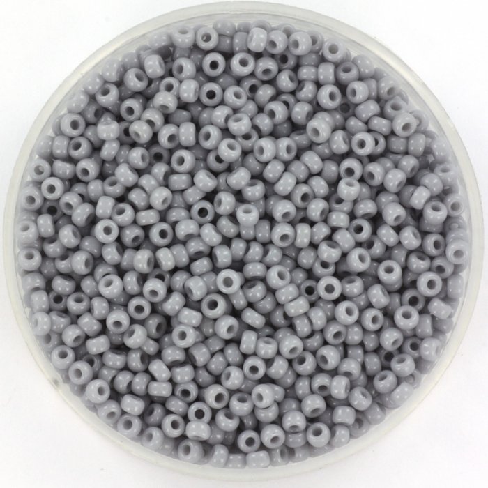 Miyuki Seed Beads 11/0 Opaque Gray, 5 grams