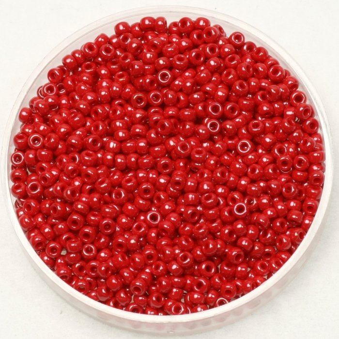 Miyuki Seed Beads 11/0 Opaque Luster Red, 5 grams