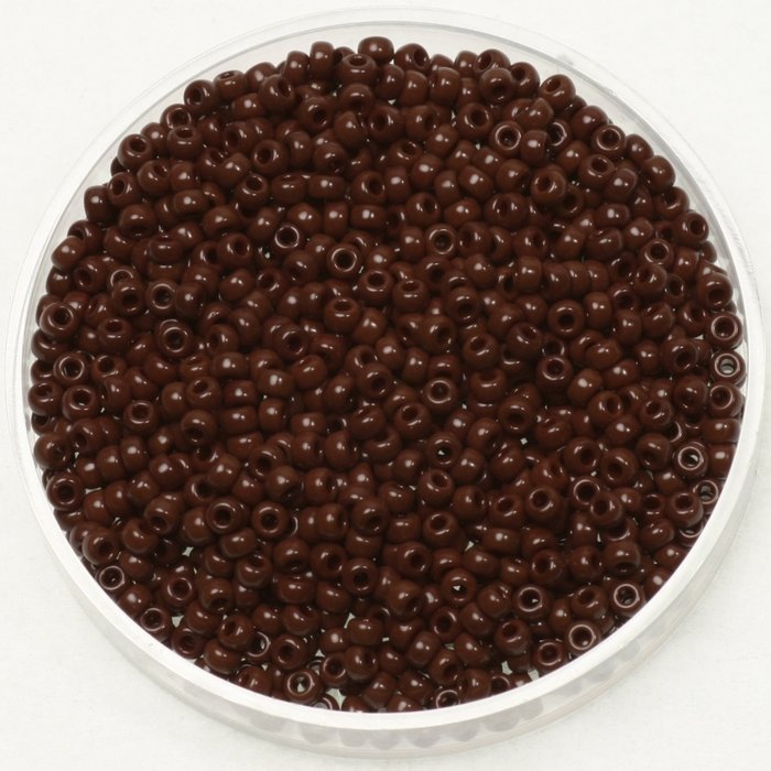 Miyuki Seed Beads 11/0 Opaque Red Brown, 5 grams