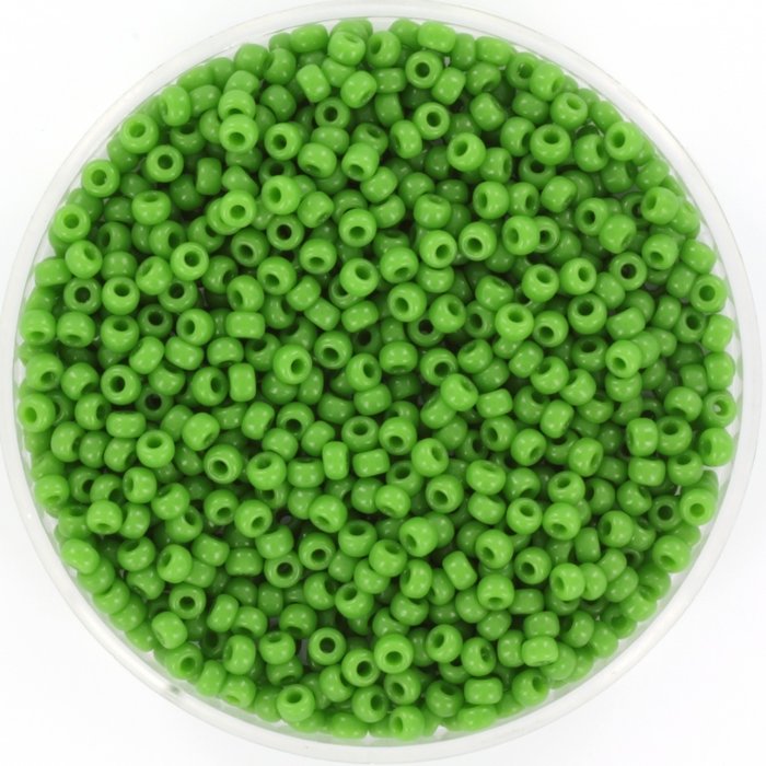 Miyuki Rocailles 11/0 Opaque Green, 5 gram