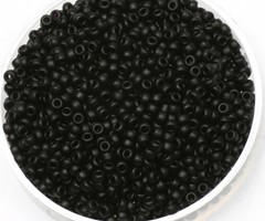 Miyuki Rocailles 11/0 Opaque Matte Black, 5 gram