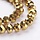 Faceted Glassbeads Metallic Gold 4x3mm, 80 pieces