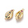 Luxurious Brass Connector Gold with Zirconia 18x9mm Shell