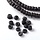 Strand 39cm Natural Coconut Beads Black 5x2-5mm