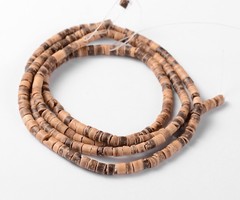 Strand 208 pieces Natural Coconut Beads 3x2-5mm