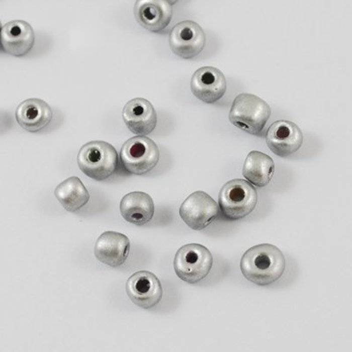 10026* Seed Beads 2mm Matte Silver, 7 gram