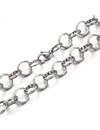 Stainless Steel XL Cable Chain 12x3mm with Lobster Clasp Silver, 59cm