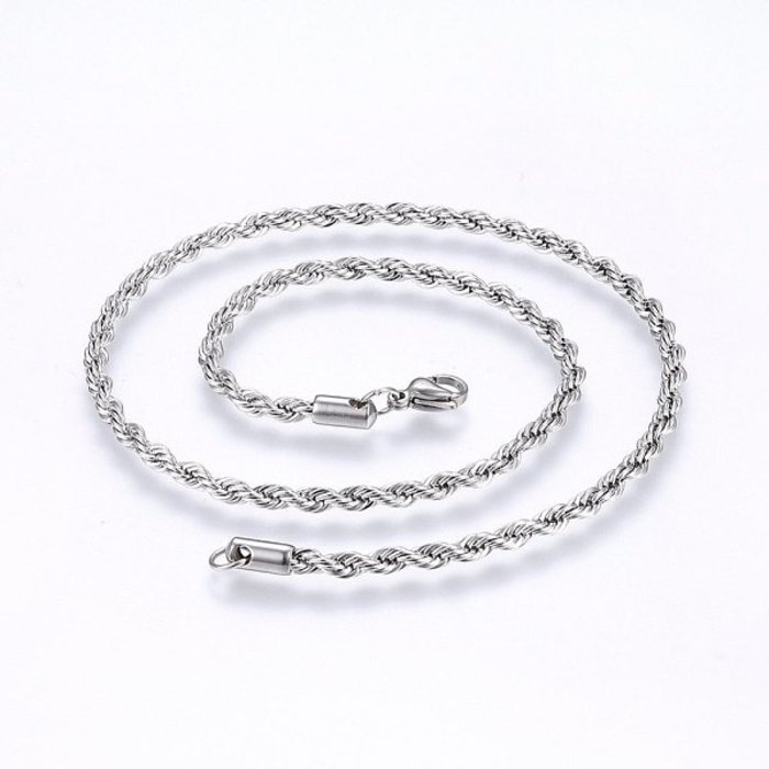 Sterling silver rope chain 4mm online