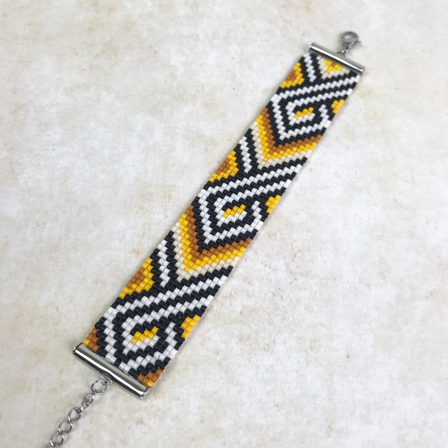 Chemicus Monarch vervoer Gele Miyuki Armband Weven + Gratis ZigZag Patroon - Beads & Basics
