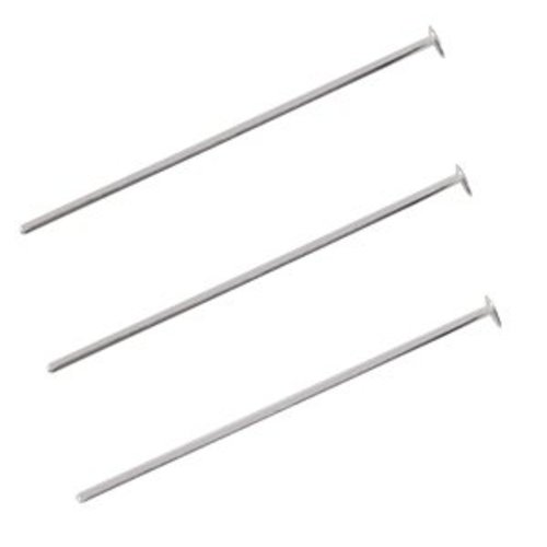 20 pcs Stainless Steel Headpins Silver 5cm 