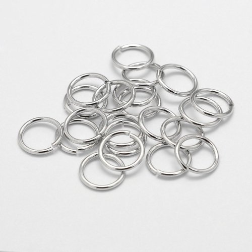 50 pieces Jumpring Silver 6x1mm 