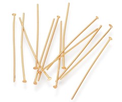 20 pcs Stainless Steel Headpins Gold Plated 4cm