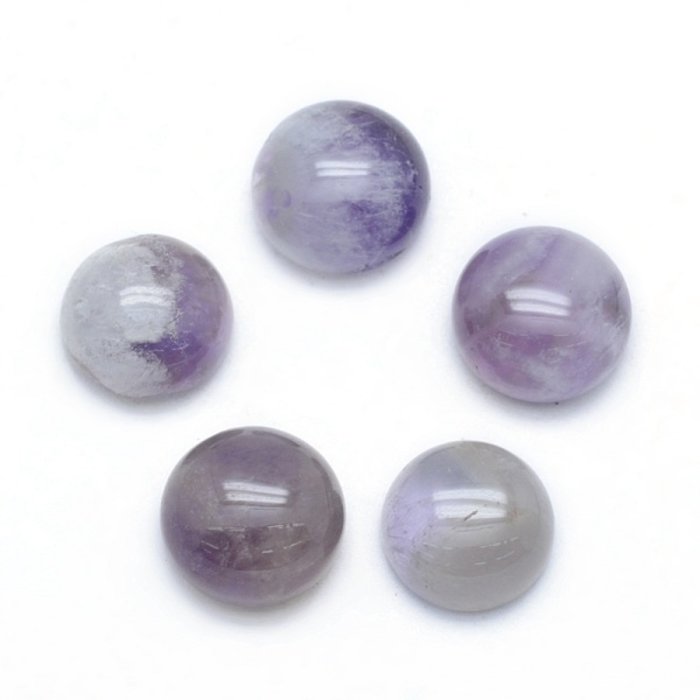 Natural Amethyst Gemstone Cabochon 10mm