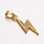 Luxurious Brass Charm Gold with Zirconia 20x8mm Lightning Bolt