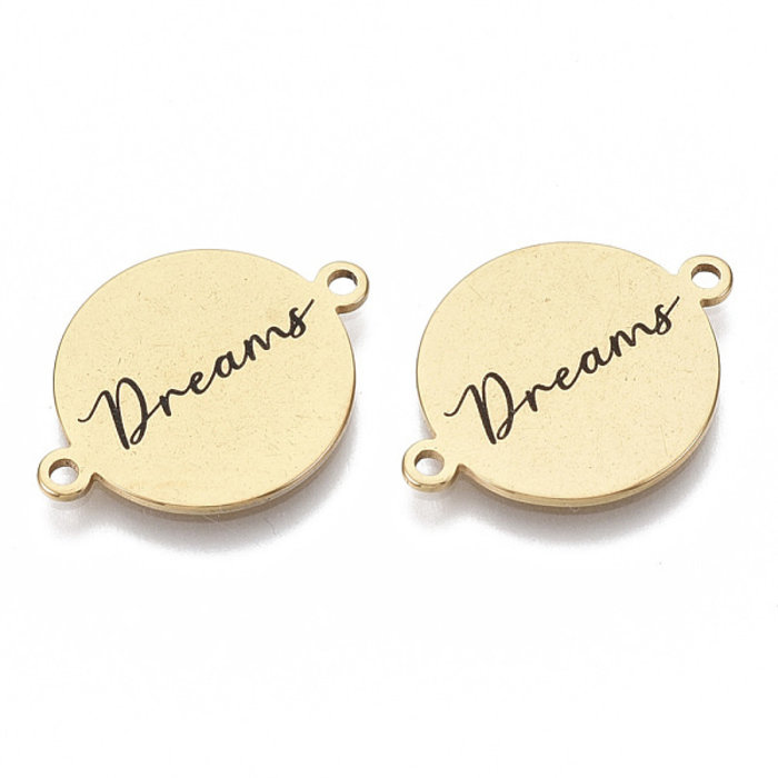 Stainless Steel Tussenzetsel Dreams Gold Plated 16x21mm