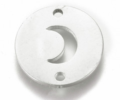 Stainless Steel Moon Connector Silver 12mm
