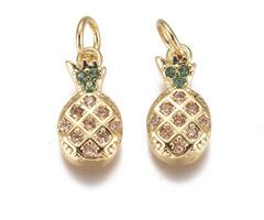 Luxe Bedel met Zirkonia 12x6mm Ananas