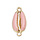 Kauri Shell Link Pink Gold Plated 26x12mm