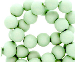 100 stuks Matte Acryl Kralen Mint Groen 6mm