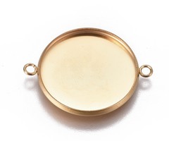 3 stuks Stainless Steel Tussenzetsel voor 20mm Cabochon 28x22mm