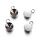 Stainless Steel Charm Silver 10x7mm fits Pointstone ss29 / 6mm, 3 pieces